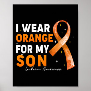 Poster Orange Ruban Je Porte Orange Pour Son Leukemia Awa
