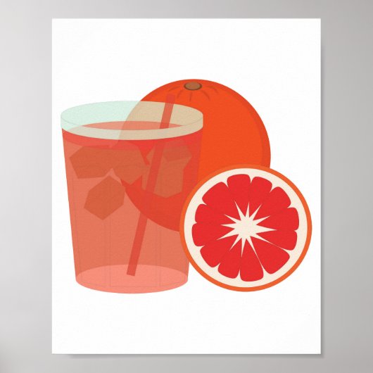 Poster Orange sanguine (Devant)