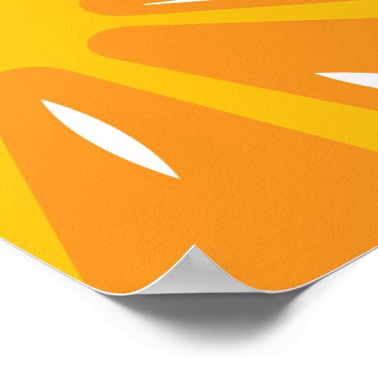 Poster Orange Simple Rose Chaud Moderne Fruit Art Imprime (Coin)