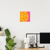 Poster Orange Simple Rose Chaud Moderne Fruit Art Imprime (Bureau à domicile)