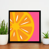 Poster Orange Simple Rose Chaud Moderne Fruit Art Imprime