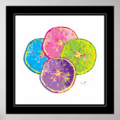 Poster Orange Slices Pop Art coloré (Devant)