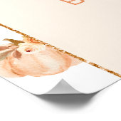 Poster Orange Sweet petit citrouille anniversaire bienven (Coin)