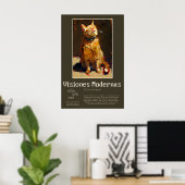 Poster Orange Tabby Cat Art Print Expressionist Animal (Bureau à domicile)