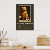 Poster Orange Tabby Cat Art Print Expressionist Animal (Cuisine)