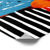 Poster Orange Tabby Cat, colorful design, (Coin)