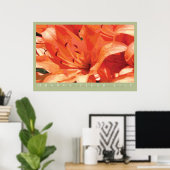 Poster Orange Tiger Lily Print (Bureau à domicile)