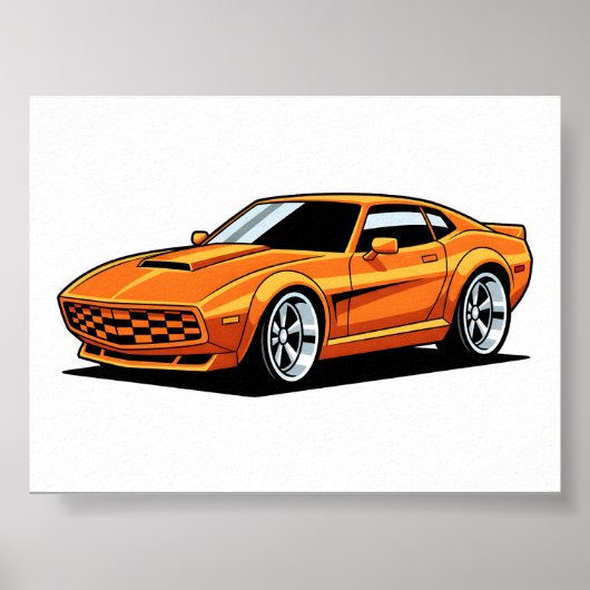 Poster Orange Toon Vehicle (Devant)