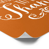Poster Orange toujours remerciant Citation Thanksgiving (Coin)