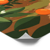 Poster Orange Vintage Californie (Coin)
