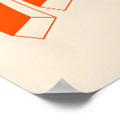 Poster Orange Wave Typography Art Print Modern Kinetic (Coin)