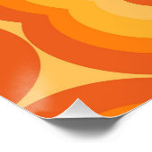Poster Orange Y2K Bold Fleur sauvage Vibrant Spring Art (Coin)