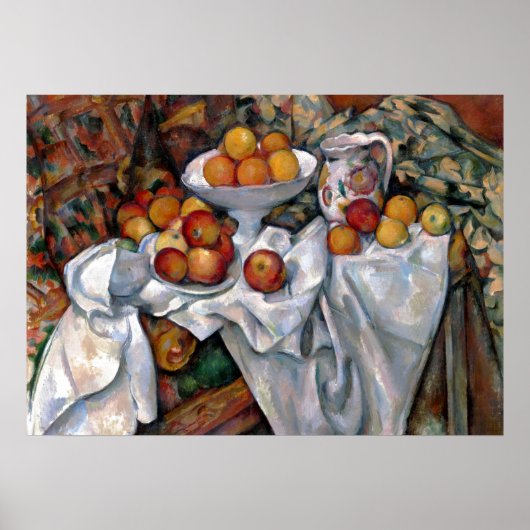 Poster Oranges à vie morte - Paul Cezanne Peinture Art (Devant)