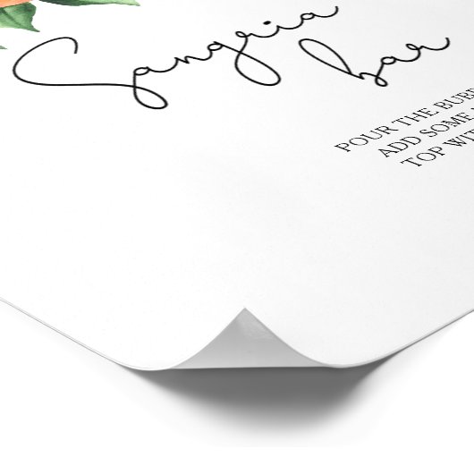 Poster Oranges - bar à sangria (Coin)