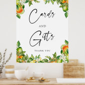 Poster Oranges Citron Cartes et Cadeaux Signe (Cuisine)