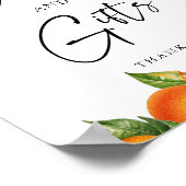 Poster Oranges Citron Cartes et Cadeaux Signe (Coin)