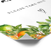 Poster Oranges Citron Citrus douche nuptiale Faveurs (Coin)