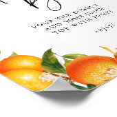 Poster Oranges Citrus douche nuptiale Mimosa Bar Signal (Coin)