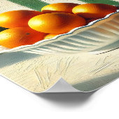 Poster Oranges Cuisine Fruit Eté Mur tendance (Coin)