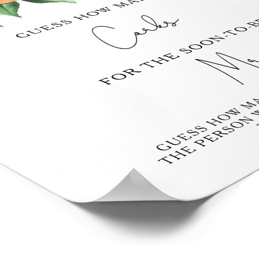 Poster Oranges de Branche - Devinez combien de bouchons (Coin)