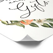 Poster Oranges de clémentine et livres et cadeaux verts (Coin)