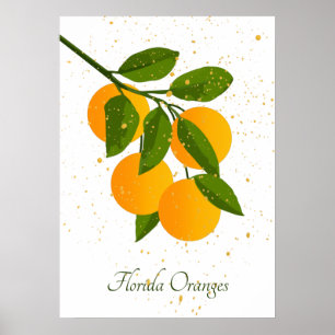 Poster Oranges de Floride Arômes Abstraits