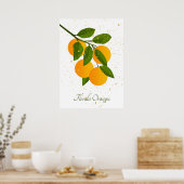 Poster Oranges de Floride Arômes Abstraits (Cuisine)
