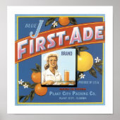 Poster Oranges de marque Blue J First-Ade (Devant)