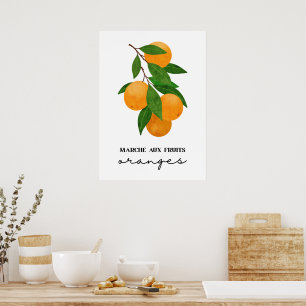 Poster Oranges des Marches aux fruits