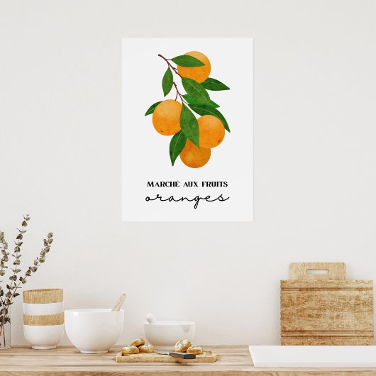 Poster Oranges des Marches aux fruits (Cuisine)