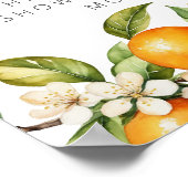 Poster Oranges d'été brillantes Baby shower chasse de Pac (Coin)