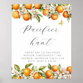 Poster Oranges d'été brillantes Baby shower chasse de Pac (Devant)