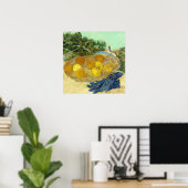 Poster Oranges et citrons avec gants bleus de Van Gogh (Bureau à domicile)