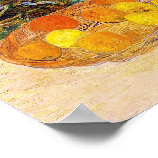 Poster Oranges et citrons avec gants bleus, Van Gogh (Coin)