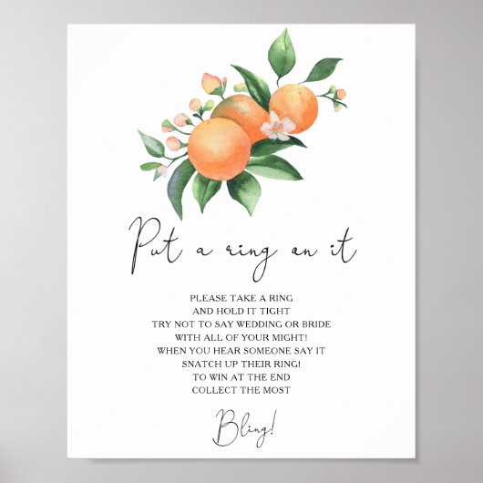 Poster Oranges - jeu de l'engagement au printemps (Devant)