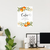 Poster Oranges Little Cutie Baby shower Bienvenue (Bureau à domicile)