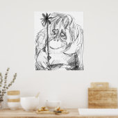 Poster orangoutan (Cuisine)