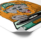 Poster Orangoutan faisant de la musique (Coin)