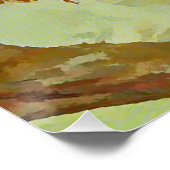 Poster orangs-outans vintages sur un arbre - (Coin)