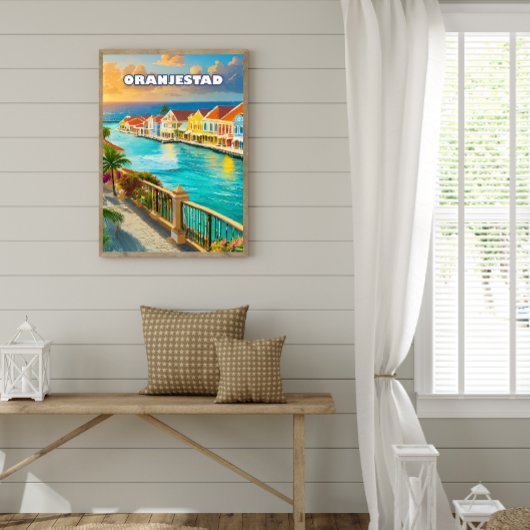 Poster Oranjestad, Caribbean jewel