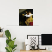 Poster Orazio Gentileschi Joueur de la lite (Bureau à domicile)