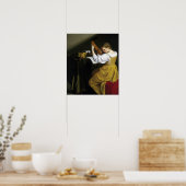 Poster Orazio Gentileschi Joueur de la lite (Cuisine)