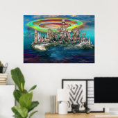 Poster Orb sur UrbanBuildingTrees Island (Bureau à domicile)