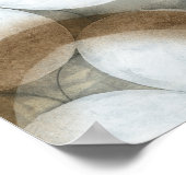 Poster Orbes blanches et cercles Brown (Coin)