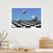 Poster Orbes flottantes en argent (Cuisine)
