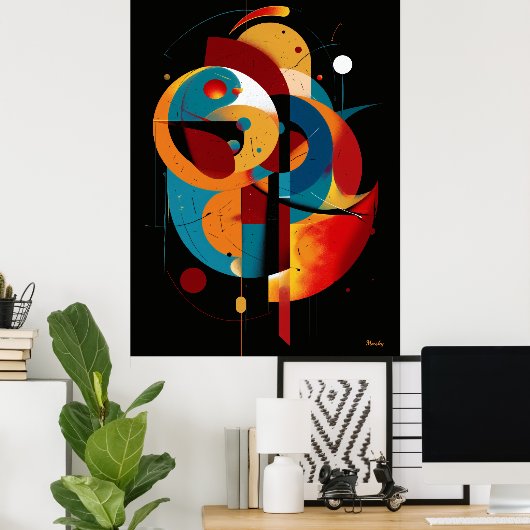 Poster Orbital Equilibrium Modern Geometry Constructivism (Bureau à domicile)