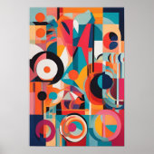 Poster Orbitaux de couleur et de forme (Devant)