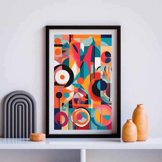 Poster Orbitaux de couleur et de forme