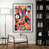 Poster Orbitaux de couleur et de forme