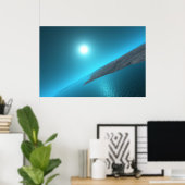 Poster Orbite bleue (Bureau à domicile)